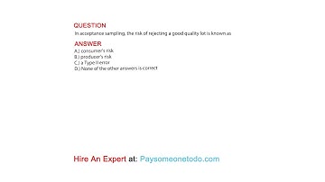 In acceptance sampling, the risk of rejecting a good quality lot is known as