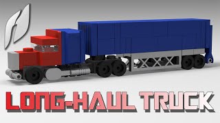 How to Build a Microscale Lego Long-Haul Truck with Trailer (MOC - 4K)