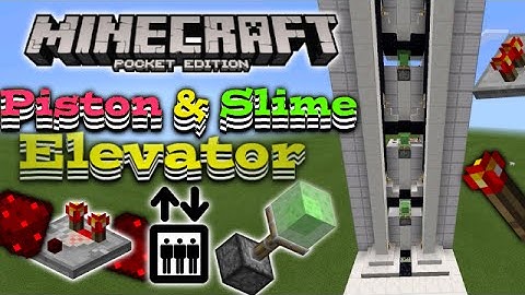 Piston Elevator in MCPE [MCPE Redstone] Slime block elevator SHOWCASE