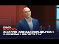 David Pocock - 26 September 2022 - on offshore gas exploration & windfall profits tax