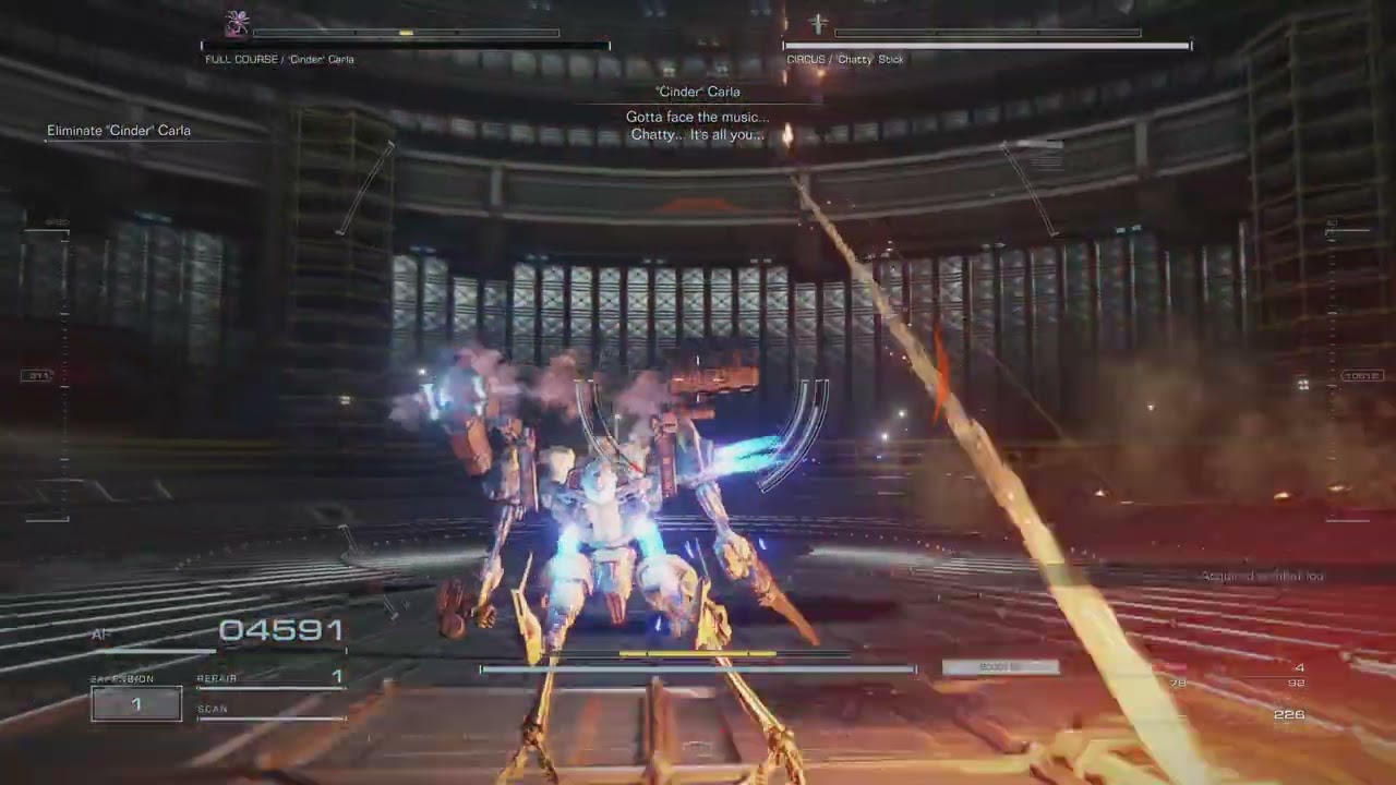 AC6 - “Cinder“ Carla / “Chatty“ Stick Boss Fight