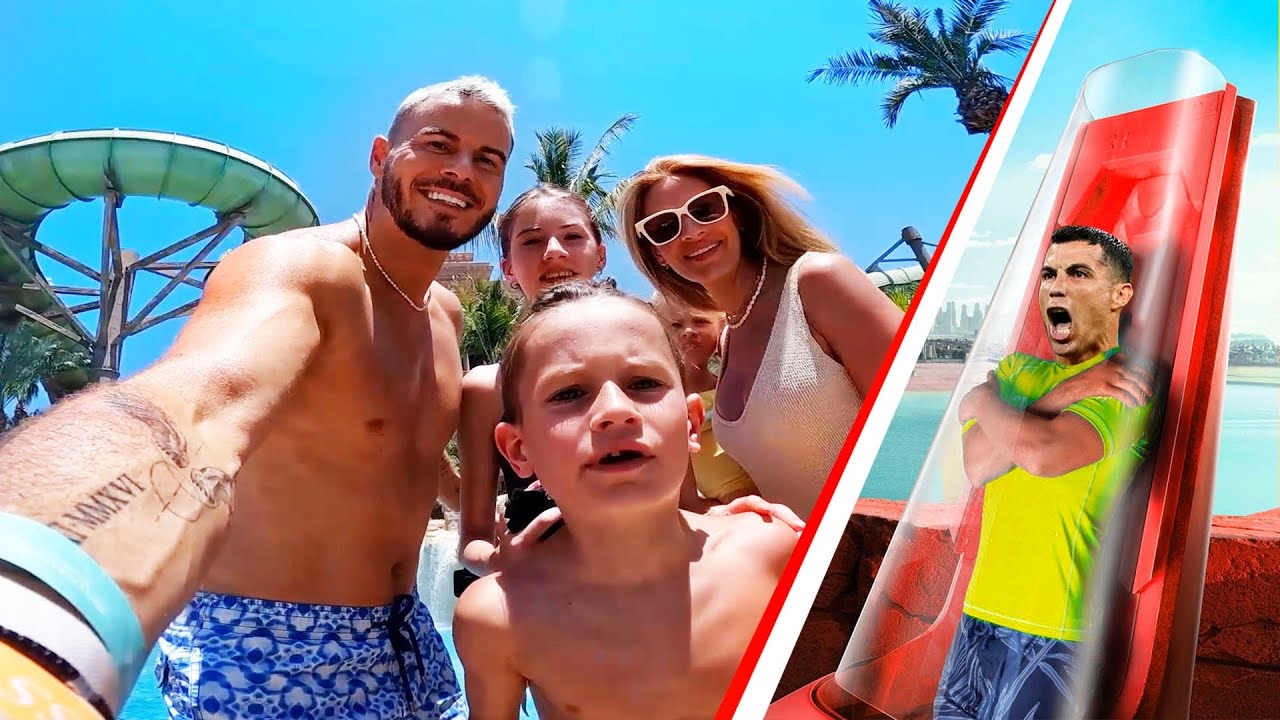 WE TOOK ON THE RONALDO WATER SLIDE 😱 💦 💨