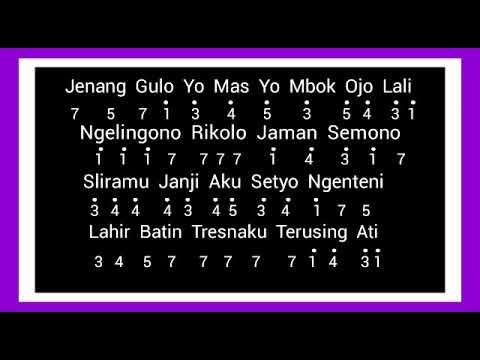 Not Angka Recorder Lagu Campursari "KANGEN" - YouTube