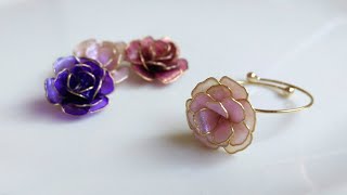 【マニキュアフラワーの基本的な作り方】バラのリング🌹　Basic method of making nail polish flower. How to make a rose ring.