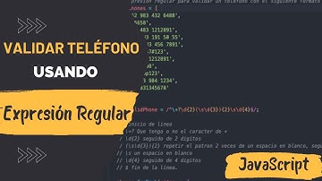 Expresión regular para validar un teléfono | JavaScript