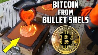 Casting Brass Bitcoin from Bullet Shells
