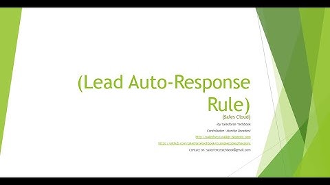 Auto Response rule (Lead part-5)