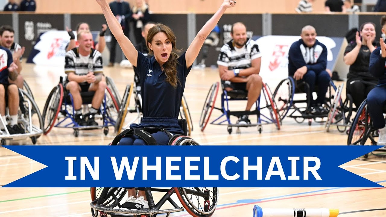 Princess Catherine looks confident in wheelchair in a Rugby League Inclusivity Day in Hull