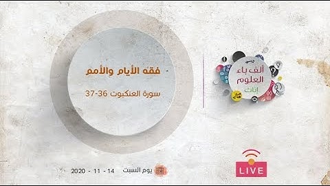 فقه الأيام والأمم | سورة العنكبوت (من الآية 36 إلى الآية 37)