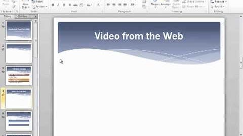 Office 2010 New Features: Embed Video on Web