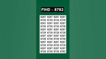 ASMR Eye Test 👁️ | Find 8782 Hidden Fast! | Most Relaxing Focus Challenge #Shorts