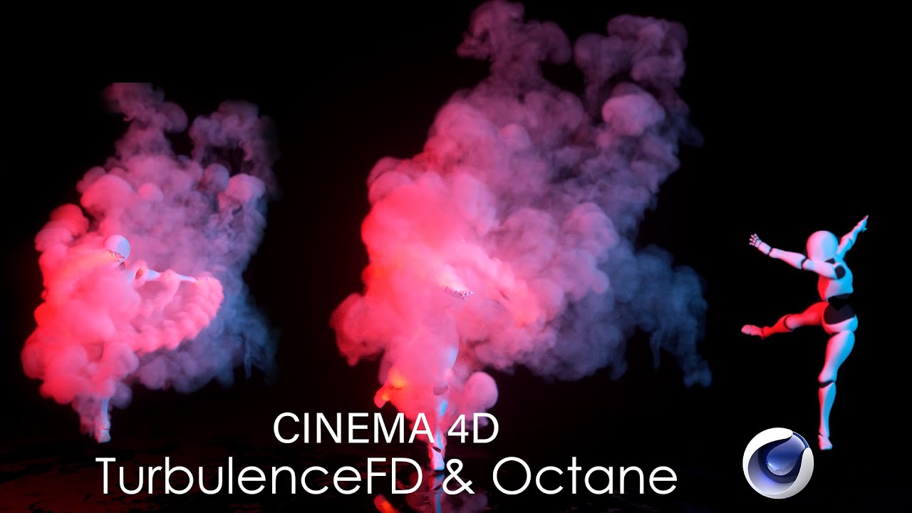 Cinema 4D Smoke Dance Animation - Turbulence FD & Octane Render - YouTube