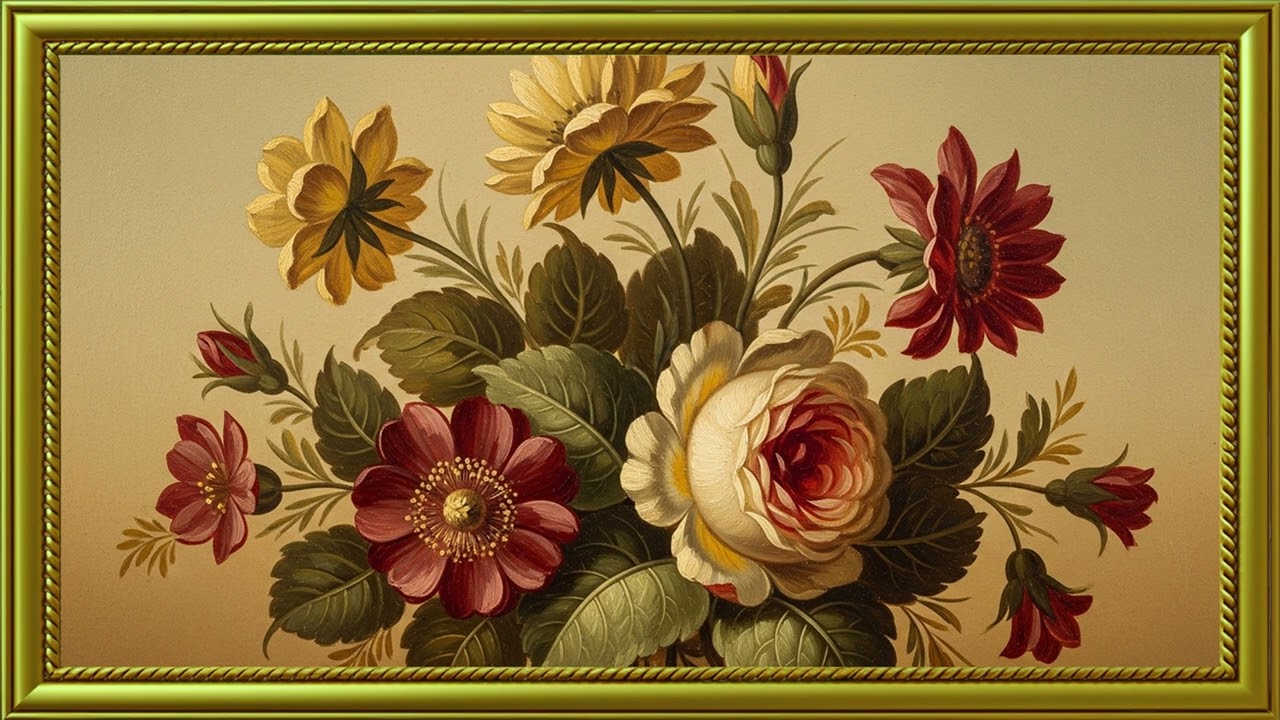 Antique Floral Still Life | Timeless Vintage Oil Painting Art Display