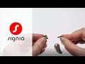 How to exchange a sleeve eartip on a signia hearing aid  signia hearing aids