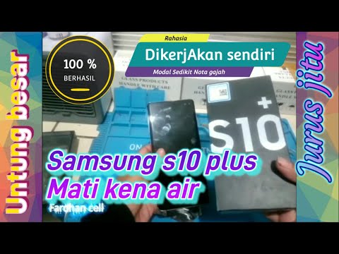 samsung s 10 plus mati total kena air , samsung s10 plus dead solution