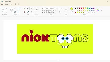 How to draw the Nicktoons logo (SpongeBob SquarePants) using MS Paint | How to draw on your computer