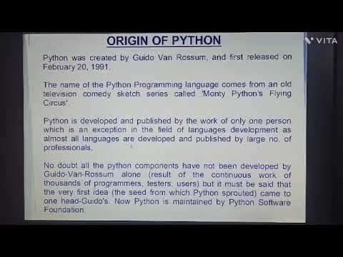 Origin of Python Language - YouTube