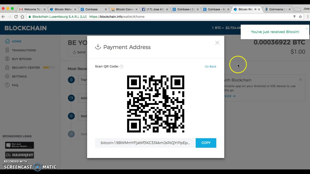 How To Sign Up For A Blockchain Bitcoin Wallet Coinmama - 