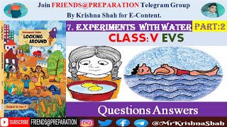 Experiments With Water Chapter 7  Part 2  Class 5 Evs