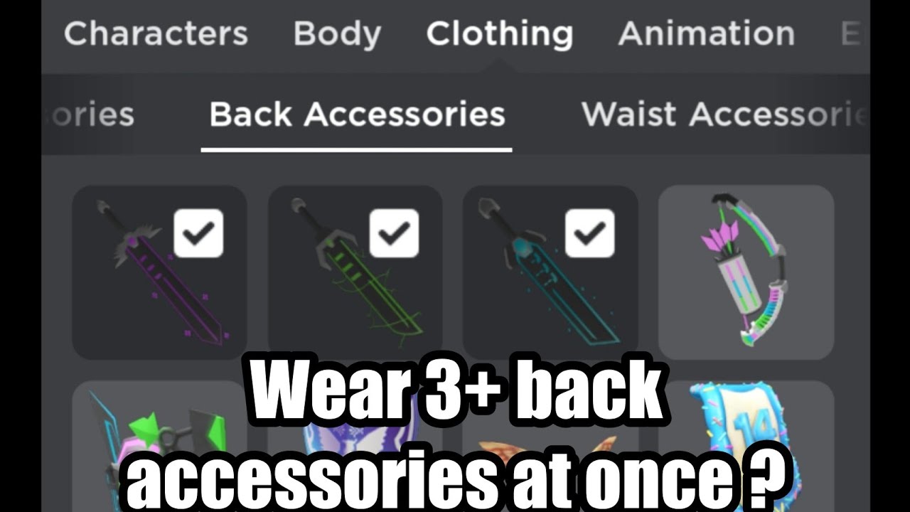how to wear more than one accessories on mobile! (wear all RB battle