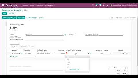 Configuration of decimal precision for unit price