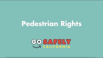 Did You Know Video Series: Pedestrian Rights