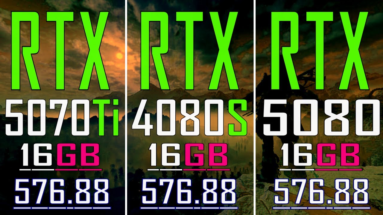 RTX 5070Ti vs RTX 4080S vs RTX 5080 || NEW DRIVER || PC GAMES BENCHMARK ...