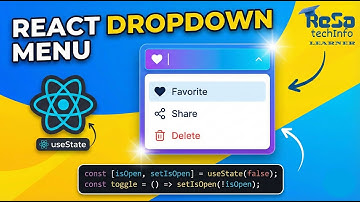 How to Build a Custom Dropdown Menu in React (useState Hook Tutorial) | dropDown