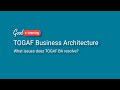 What main issues does TOGAF Business Architecture resolve?