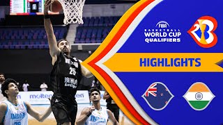 NZL starts with HUGE win! | New Zealand - India | Basketball Highlights - #FIBAWC 2023 Qualifiers