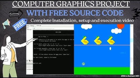 Egg Catching Game | OpenGL Project |  Computer Graphics Project | With Free Source Code