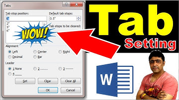 Tab Stop Position , Alignment and Leader in Microsoft Word | ALL About Ms Word Tab Settings 🔥