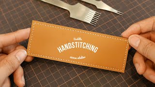 Leather hand stitching technique / Kỹ thuật may tay thủ công DIY