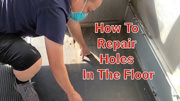 BusLife | Skoolie Conversion How To Seal Holes In Short Bus Floor #skoolieconversion #buslife