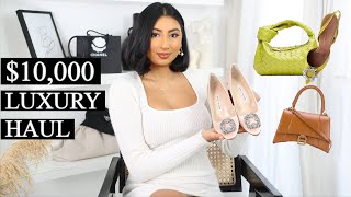 $10,000 LUXURY HAUL | BOTTEGA, MANOLO BLAHNIK, AMINA MUADDI, JACQUEMUS