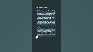 What does "hashable" mean in Python? #shorts