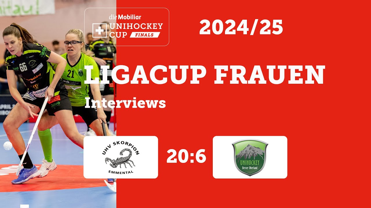 Cupfinal 2025: Interviews Ligacup Skorpion Emmental vs. Unihockey BEO