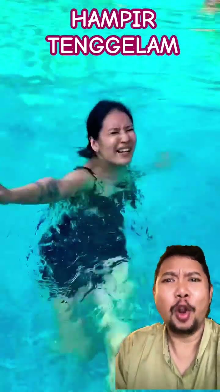 JANGAN RENANG DI SITU!!!?? #funny #pool #swimming #couple #couplegoals