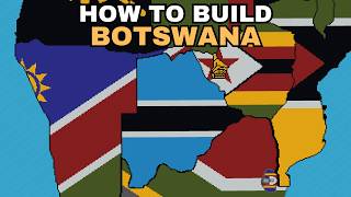 Botswana - World Flag Map Tutorial [Part 88] [Minecraft]