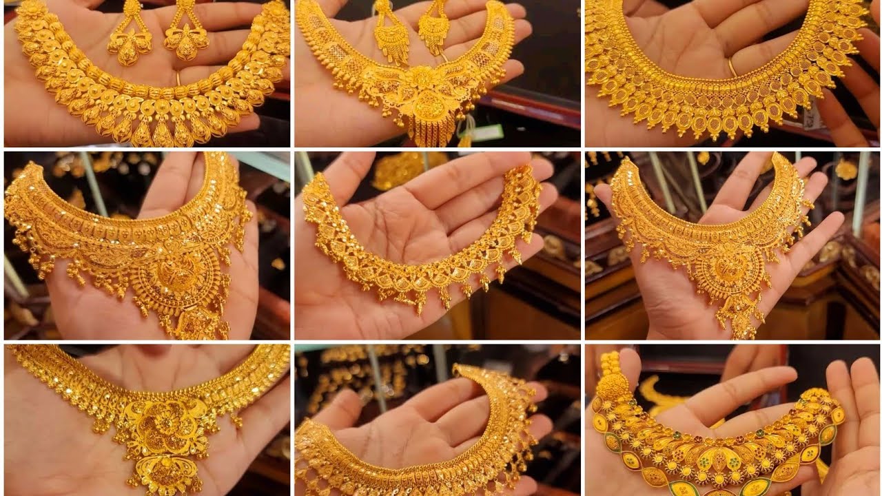 Latest Gold Necklace Designs 2021|| Bridal Gold Necklace Designs ...