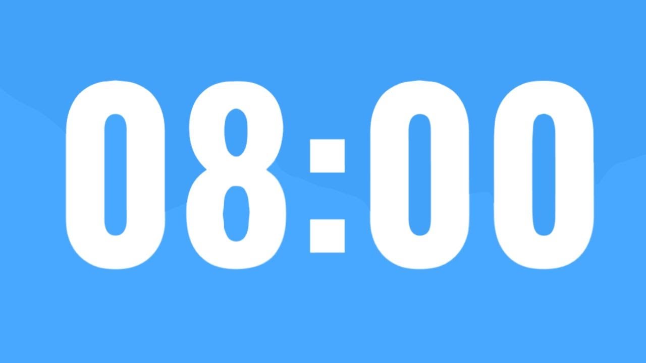 8 minute countdown timer - YouTube