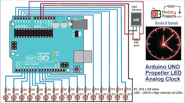 Arduino UNO Propeller LED Analog Clock