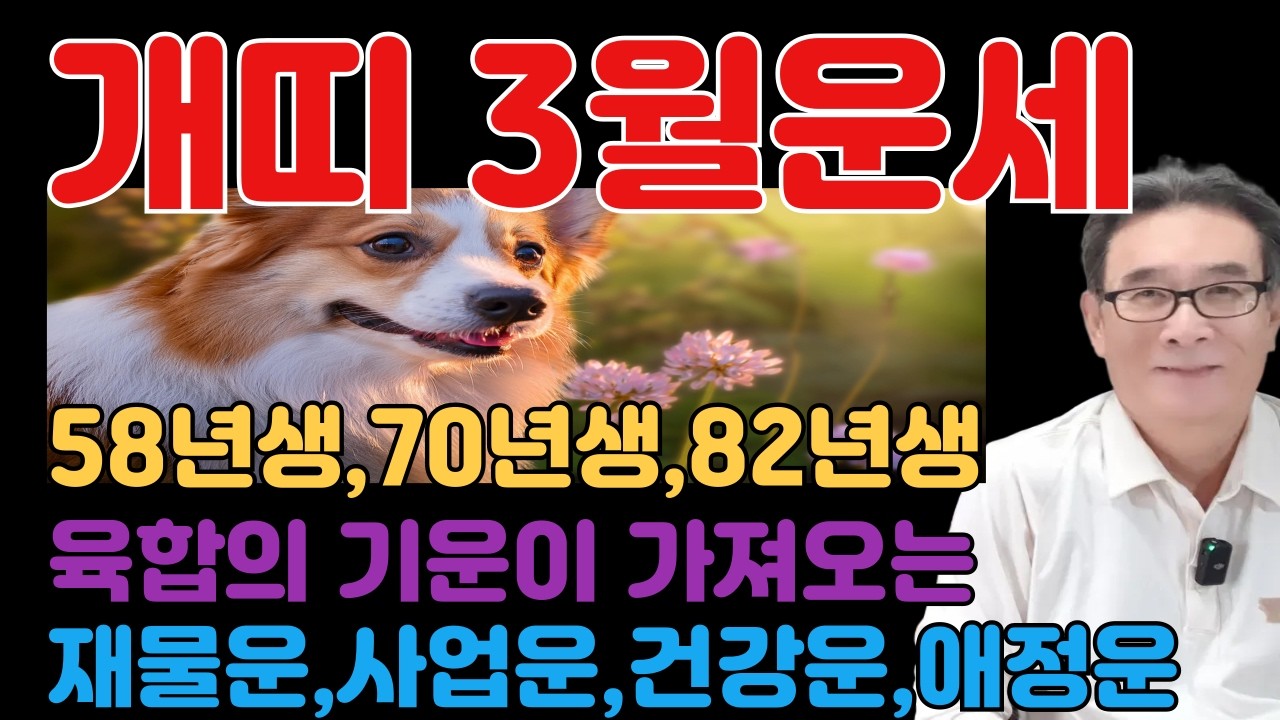 2026년 3월 개띠운세 무조건 보세요!  육합의 기운이 재물과 귀인을 몰고오는 대박운세