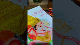 Easy Ganpati drawing step by step || #shiv  #ganesh #art #viralshorts #artist #drawing