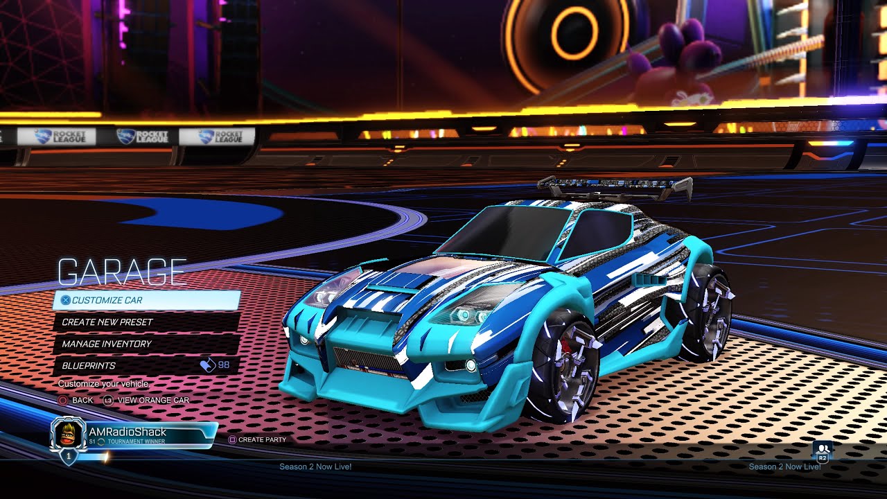 Rocket League Season 2: Takumi RX-T Sky Blue Gameplay - YouTube