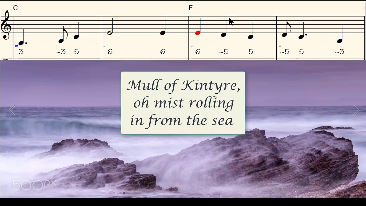Mull of kintyre. To Kintyre.
