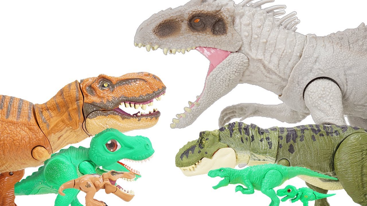 Jurassic World Indominus Rex Appears! 7 Different Tyrannosaurus Dinosaur Toys For Kids  | ToyMoon Jurassic World Indominus Rex Appears! 7 Different Tyrannosaurus Dinosaur Toys For Kids  | ToyMoon
