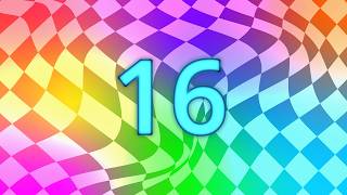 16 Second Countdown | Rainbow Colors