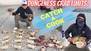 1st Crab limits in Half Moon Bay (1st Catch and Cook)