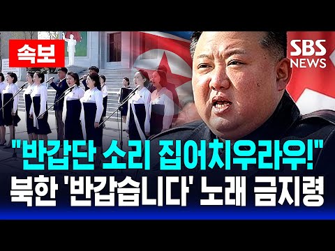 🔴북한, ‘반갑습니다’ <strong>노래</strong> 금지령 “반갑단 소리 집어치우라우!” | SBS 실시간 <strong>LIVE</strong>